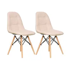 DIMATEX LEON - Set x2 Silla Decor Mueble Sala Comedor Dormitorio Refcarmen Rosa