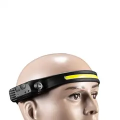 SKY - Linterna Cabeza Minera Frontal Recargable Led Manos Libres Camping