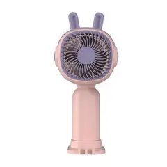 GENERICO - Ventilador Gato Orejas Portatil Recargable Con Base