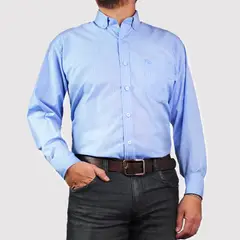 LEC LEE - Camisa Casual De Hombre Azul