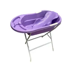PRODEHOGAR - Bañera o Tina Para Bebe Con Soporte Plastico y Base Metalica