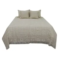 HOMETEX - TENDIDO CROCHE DOBLE BEIGE