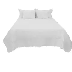 HOMETEX - TENDIDO ZARE FULL QUEEN BLANCO