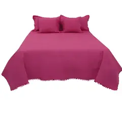 HOMETEX - TENDIDO ZARE FULL QUEEN FUCSIA