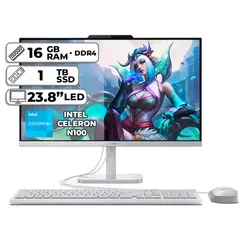 LENOVO - TODO EN UNO AIO A100 INTEL CELERON N100 16GB RAM 1TB SSD 238 LED