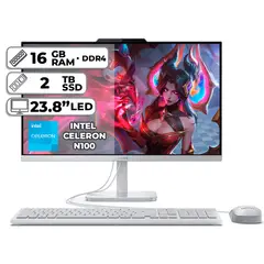 LENOVO - TODO EN UNO AIO A100 INTEL CELERON N100 16GB RAM 2TB SSD 238 LED