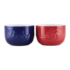 FARBERWARE - Set x2 moldes de cerámica 6 y 9 cm. Disney Home Bon Voyage Azul y rojo