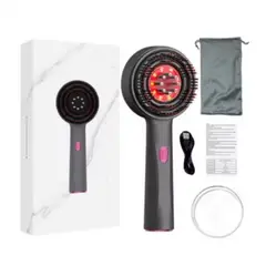 GENERICO - CEPILLO CRECIMIENTO CABELLO MASAJEADOR LUZ ROJA ELECTRICO