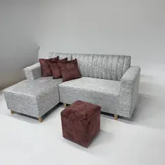 GENERICO - SOFÁ ESQUINERO BLANCO MODERNO CON TELA ANTIFLUIDOS Y PET FRIENDLY