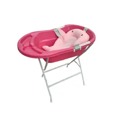 PRODEHOGAR - Bañera o Tina Para Bebe Con Soporte Plastico y Base Metalica