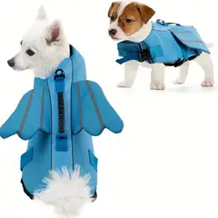 KOBALT - Chaleco Flotador mascotas azul con alitas TALLA XXL