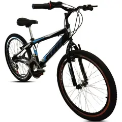 GENERICO - Bicicleta Todoterreno Niño 24 Rines en Aluminio Negro Azul