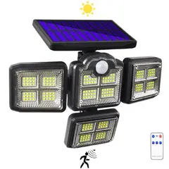 GENERICO - Reflector De 4 Lamparas Con Sensor De Movimiento
