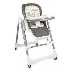 BEBESIT - Silla Comedor Mecedora Nido 2 En 1 Plegable Gris