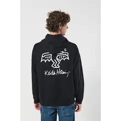 KOAJ - Buzo oversize negro de Keith Haring con capota HOMBRE