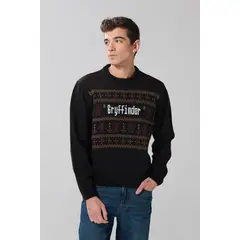 KOAJ - Sueter tejido jaquard cuello redondo diseño harry potter HOMBRE