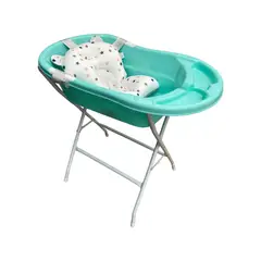 PRODEHOGAR - Bañera o Tina Para Bebe Con Soporte Plastico y Base Metalica