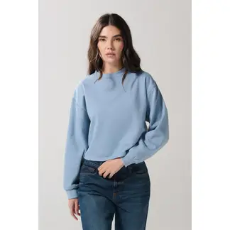 KOAJ - Buzo crop top azul claro con cuello redondo MUJER
