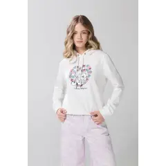 KOAJ - Buzo con capota crema claro y diseño de Garfield Mujer