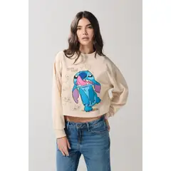 KOAJ - Buzo crop top cuello redondo COLOR para mujer, cuello y MUJER
