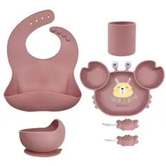 GENERICO - Set De Alimentación Complementaria Cangrejo Palo De Rosa