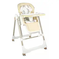 BEBESIT - Silla Comedor Mecedora Nido 2 En 1 Plegable Beige