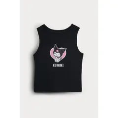 KOAJ - Camiseta manga sisa teens cuello redondo, con arte en el MUJER