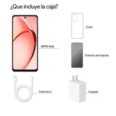 OPPO - Celular 4G A40 256GB Nebula Rojo