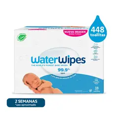 WATER WIPES - TOALLAS HÚMEDAS WATERWIPES x 448 UND BIODEGRADABLES (16 paq × 28 ud)