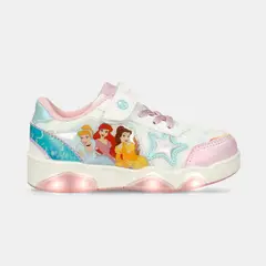 DISNEY - Tenis Infantil Con Luces Con Luces Para Niña Licenses Blanco-Rosado Mahina L