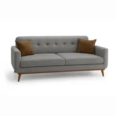 GENERICO - Sofá Tato 3 Puestos Moderno Tela Antifluidos 200x80x75 Gris