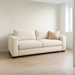 GENERICO - Sofá King 3 Puestos Moderno Moderno Elegante Tela antifluidos 190x90x75 Blanco
