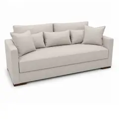 GENERICO - Sofá Calisto 3 Puestos Moderno Tela Antifluidos 210x85x80 Beige