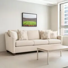 GENERICO - Sofá Calypso 3 Puestos Moderno Tela Antifluidos 220x85x80 Beige