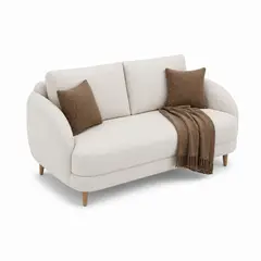 MUEBLES DE LUJO - Sofá Luis 3 Puestos Moderno Tela Antifluidos 224x90x94 Beige