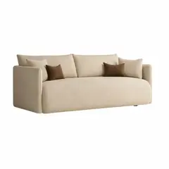MUEBLES DE LUJO - Sofá Snop 2 Puestos Moderno Beige Moderno Elegante Tela Antifluidos 178x90x75 Beige