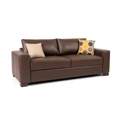 GENERICO - Sofá Prestige 3 Puestos Moderno Tela Antifluidos 200x90x80 Marrón