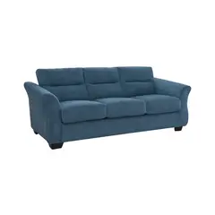 GENERICO - Sofá Paris 3 Puestos Moderno Tela Antifluidos 223x96x93 Azul