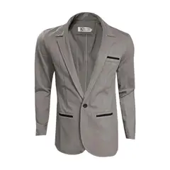 MODA EN CIRCUITO - Bleiser en PUNTO ROMA, Chaqueta Formal Para Hombre de UN BOTÓN
