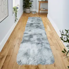 MITAPETE COM - Tapete Alfombra Camino Peludo 50 X 180cms Gris Silver