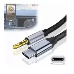 GENERICO - Cable Audio Auxiliar Sonido Tipo C A Jack 3.5mm Estéreo 1 Mt