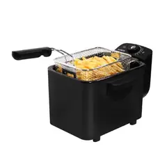 SANKEY - Freidora de Aceite de Alta eficiencia Acero Inoxidable 3 Litros