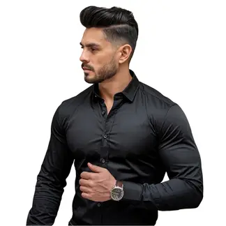 GENERICO - CAMISA NEGRA EMPIRE - SLIM FIT