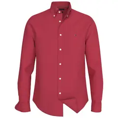 TOMMY HILFIGER - Camisa roja TH Flex de corte regular