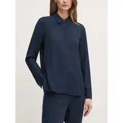 TOMMY HILFIGER - Camisa azul de corte amplio y Tapeta oculta