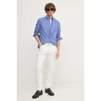 TOMMY HILFIGER - Camisa azul TH Flex regular de rayas marineras