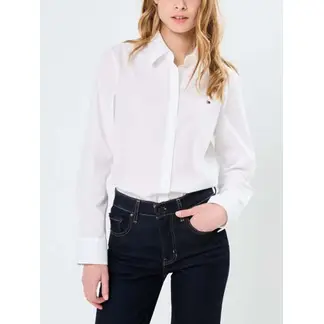 TOMMY HILFIGER - Camisa blanca stretch de corte regular
