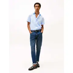 TOMMY HILFIGER - Camisa celeste poplin solida