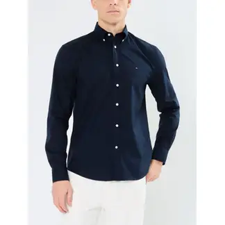 TOMMY HILFIGER - Camisa azul Flex Poplin