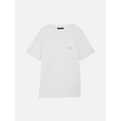 TOMMY HILFIGER - Camiseta gris de lino con diseño de rayas